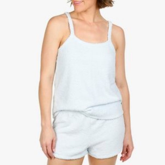 Bearpaw Womens Teddy Bear Pajama Shorts 2-Pc Set super soft Light Blue NWT/NEW - Picture 2 of 15